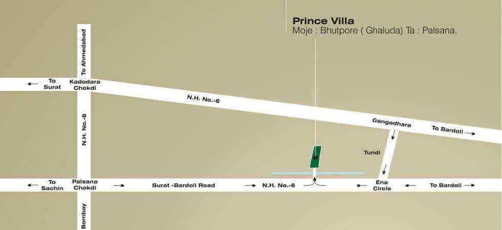 Prince Villa Location Map