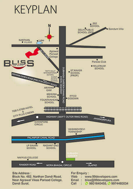 Bliss Location Map