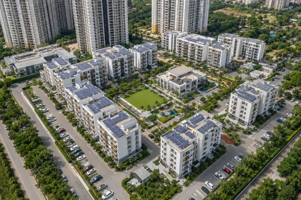 Mivan monolithic concrete construction technology used in modern affordable housing